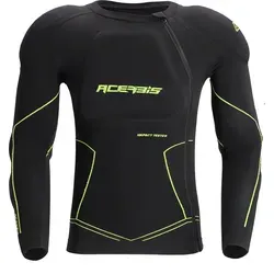 Acerbis Density Protektorenjacke - Schwarz/Gelb - S/M - Hoch atmungsaktive Schutzweste mit zertifizierten Protektoren für optimale Stoßdämpfung. Ideal für Motorradfahrer, kombiniert Leichtigkeit mit maximalem Schutz.