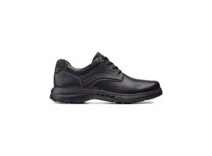 Clarks Un Brawley Pace Herren Halbschuhe Schwarz (Gr. 43) - Stylische Halbschuhe aus hochwertigem Nubukleder, ideal für den Alltag. Mit bequemer EVA-Zwischensohle und Gummisohle für optimalen Komfort.