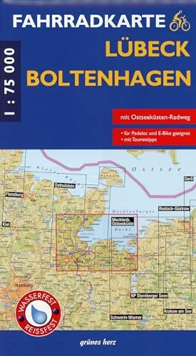 Fahrradkarte Lübeck, Boltenhagen: Mit Ostseeküsten-Radweg. Maßstab 1:75.000. Wasser- und reißfest. (Fahrradkarten)