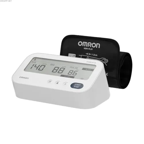OMRON M3 Comfort AFib - Präzises Blutdruckmessgerät mit erweiterter Garantie - Modernes Blutdruckmessgerät zur präzisen Messung am Arm, mit automatischer Abschaltung und Benutzerfreundlichkeit. Inklusive 5 Jahre Garantie für zuverlässige Nutzung.