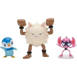 Pokémon First Partner Battle Figure Set Figuren 3er-Pack Bähmon, Plinfa & Rasaff