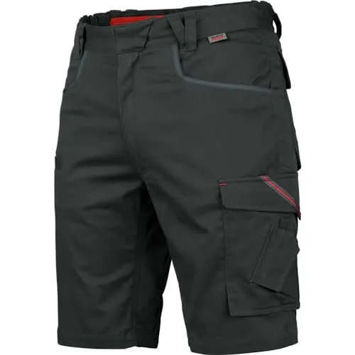 WÜRTH MODYF Arbeitsshorts Stretch X - professionelle Arbeitshose für Herren - Arbeitsshorts mit Reißverschluss - in der Größe 50 in Grau