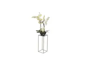 moebel-direkt-online Blumentisch Iris – Silber, 60 cm, in 3 Farben und Höhen - Eleganter Pflanzenständer aus Metall, ideal für stilvolle Akzente in Ihrem Wohnraum. Mit hochwertiger Verarbeitung und pflegeleichter Oberfläche – bereit für Ihre Lieblingspflanzen!