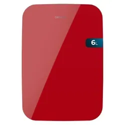 Cecotec Bolero Bahamas Mini-Kühlschrank 6L Rot - Kompakter Mini-Kühlschrank mit 6L, ideal für unterwegs! Kühl- und Heizfunktion, leise im Betrieb und perfekt für Reisen oder Zuhause.