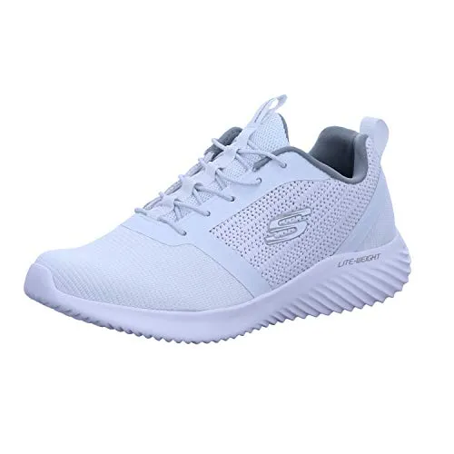 Skechers Herren Bounder Sneaker - Bequemer Walking-Sneaker in Weiß - Herren-Sneaker mit Air Cooled Memory Foam für optimalen Komfort, ideal für aktive Tage und entspannte Spaziergänge.