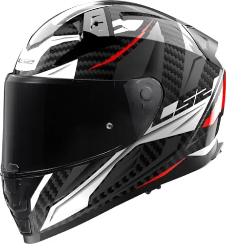 LS2 VECTOR II CARBON SAVAGE Motorradhelm, XL - Motorradhelm mit extrem leichter Kohlefaserschale (1300 g) und optimierter Stoßdämpfung. Ideal für Sicherheit und Komfort bei jeder Fahrt.