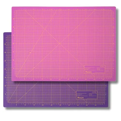 Schneidematte XXL Violett Pink 100x150cm - 3-lagige, selbstheilende Schneidematte mit rutschsicherer Oberfläche für präzise Bastelarbeiten und ideal für Schreibtisch und Nähen.
