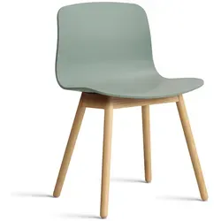 HAY - About A Chair AAC 12, Eiche lackiert / fall green 2.0 (Kunststoffgleiter)