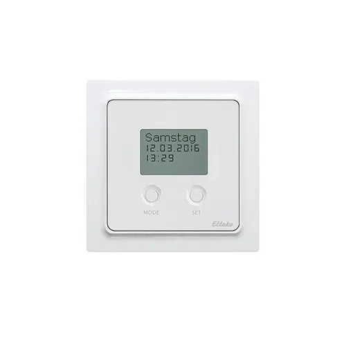 Eltako FSU55ED/230V-am Funk-Schaltuhr, anthrazit matt - Funk-Schaltuhr mit 8 Kanälen und Astro-Funktion für präzise Steuerung, ideal für E-Design55-Schaltersysteme.