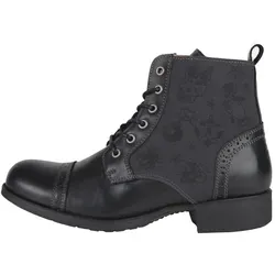 Helstons Mehari Damen Motorradstiefel - Schwarz-Grau, Größe 39 - Hochwertige Motorradstiefel aus Rindsleder mit Knöchelschutz und selektiven Verstärkungen für optimale Sicherheit und Komfort auf jeder Fahrt.