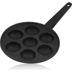BBQ-Toro Gusseisen Poffertjes Pfanne - Pfannen für 7 Poffertjes, aus Gusseisen für gleichmäßige Wärmeverteilung, ideal für Grill und Backofen - perfekt für leckere Mini-Pfannkuchen!