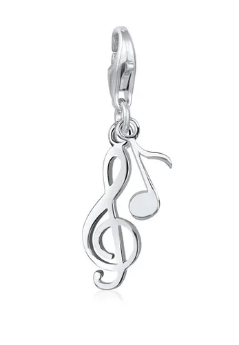 Elli Charm-Einhänger Notenschlüssel Note Musik Melodie 925 Silber, Note