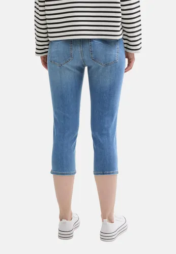 TOM TAILOR Kate Slim Jeans, Rinsed Blue Denim - Jeans im Kate Slim Fit mit Stretch-Anteil für optimalen Tragekomfort und Bewegungsfreiheit. Hergestellt aus REPREVE-Fasern aus recycelten Materialien - umweltfreundlich und nachhaltig.