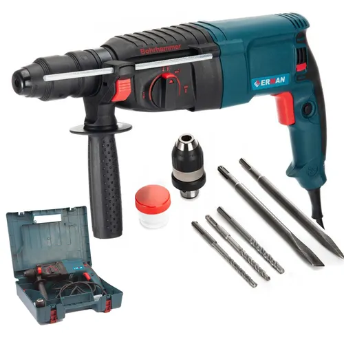 Falon-Tech Schlagbohrmaschine 2500 Watt - Schlagbohrmaschine mit 9-tlg Bohrer Set, leistungsstark und ideal für vielseitige Bohrarbeiten in verschiedenen Materialien.
