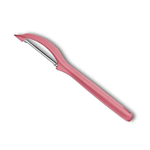 Victorinox Swiss Classic Spargelschäler mit Pendelklinge - Universalschäler mit Zackenschliff für müheloses Schälen von Obst und Gemüse. Ergonomischer Griff für komfortable Handhabung. Hochwertige Verarbeitung aus der Schweiz für langanhaltende Qualität.