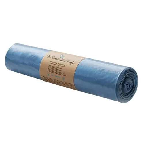 The Sustainable People Recycling Müllsäcke 120L - aus mind. 90% Post-Consumer-Abfällen (PE) - Blauer Engel zertifiziert - 25er Rolle - Typ 60 extra (30 μm) - 700x1100 mm - ideal für leichtere Abfälle