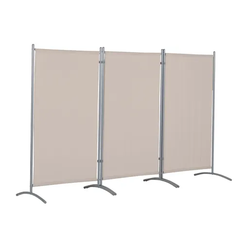 Leco Sonnenschutz / Windschutz Stellwand 3-teilig mit Stahlrohrgestell - Wind- und Sichtschutz für Terrasse, Balkon oder Garten – schnell aufstellbar und sorgt für ungestörte Entspannung im Freien.