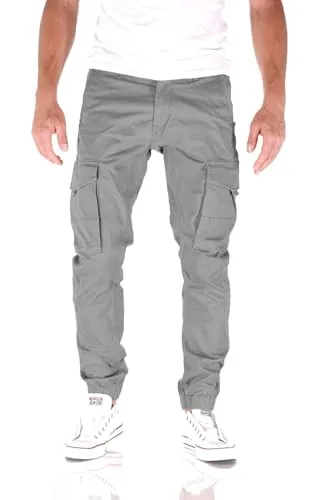 JACK & JONES Paul Flake Cargo Tapered Fit Herren Jeans Hose – Cool Gray, W29/L32 - Lässige Cargo-Hose in eleganter Optik mit praktischen Seitentaschen. Tapered Fit für einen modernen Look und angenehmen Tragekomfort.
