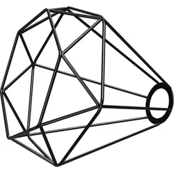 ledscom.de Käfig-Lampenschirm, schwarz, 200mm Ø