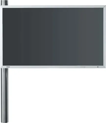 Wissmann Raumobjekte TV-Wandhalterung Edelstahl, schwenkbar bis 85 Zoll - TV-Wandhalterung für TVs bis 85 Zoll, mit 90° Schwenkfunktion und robuster Edelstahlsäule, ideal für modernes Wohnen, Made in Germany.