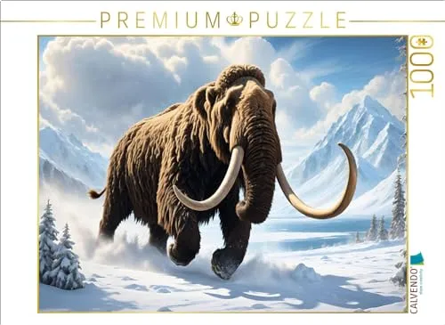CALVENDO Puzzle Majestätisches Mammut | 1000 Teile für spannende Stunden - Das originelle Puzzle mit einem beeindruckenden Mammut-Motiv bietet stundenlangen Spaß und fördert die Konzentration. Perfekt als Geschenk oder für gesellige Abende mit Familie und Freunden. Entdecke die Faszination der Eiszeit!