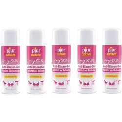 pjur Hautpflegegel pjuractive mySKIN 5x 30ml - Anti-Blasen-Gel, gegen Reibung, mit Arganöl und Vitamin E - Vegan - Made in Germany