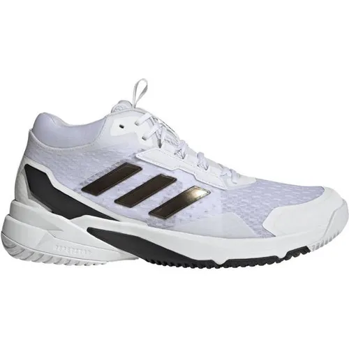 ADIDAS Herren Handballschuhe Crazyflight 6 Mid Indoor - Leichte Handballschuhe für Hallensport mit atmungsaktivem Mesh-Obermaterial. Die BOOST Zwischensohle bietet optimale Dämpfung und Stabilität für explosive Bewegungen. Ideal für anspruchsvolle Spiele.