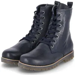 Andrea Conti Damen Stiefeletten 263-80-00258 - Blau - 36 - Wanderschuhe aus hochwertigem Glattleder mit individueller Passform dank Schnürung und Reißverschluss. Gepolsterte Decksohle für optimalen Komfort und Anziehlasche für einfaches Hineinschlüpfen.