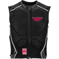 Fly Racing Barricade Protektorenweste Level 1 - Schwarz/Grau - S/M - Hochwertige Protektorenweste mit atmungsaktivem Netzgewebe und flexiblem Rückenschutz. Ideal für Motorradfahrer, bietet optimalen Komfort und Sicherheit in jeder Fahrposition.