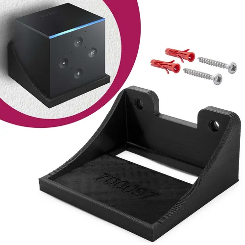 Wand Halterung Schwarz passend für Amazon Fire TV Cube