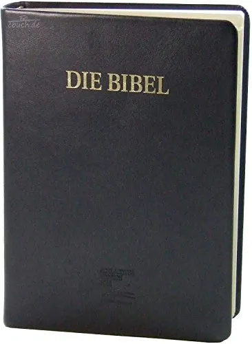 Schlachter 2000 Bibel - Großdruckausgabe - Bibelausgabe in Großdruck mit flexiblem Rindleder-Einband, edlem Goldschnitt und Fadenheftung, ideal für komfortables Lesen.