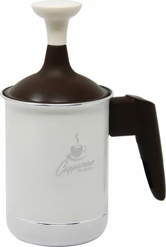 Pedrini manueller Milchaufschäumer - Milchaufschäumer für cremigen Milchschaum zu Hause, ideal für Kaffee-Spezialitäten wie Cappuccino und Latte Macchiato, mit ergonomischem Griff für einfache Handhabung.