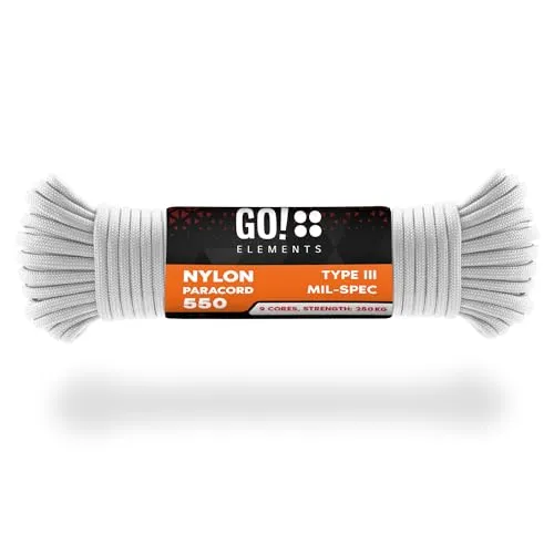 Paracord 550 Typ III | ø 4mm - 11 Kerne - max. 250 kg | 100% Nylonschnur - reißfest & extrem stabil | Nylonseil, Allzweckseil, Reepschnur & Outdoor Seil
