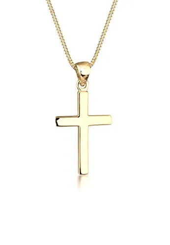 Elli Halskette Damen Kreuz Symbol aus 925 Sterling Silber - Ketten für Damen: Zeitloses Design und hochwertige Handarbeit aus 925 Sterling Silber, ideal als Geschenk für besondere Anlässe.