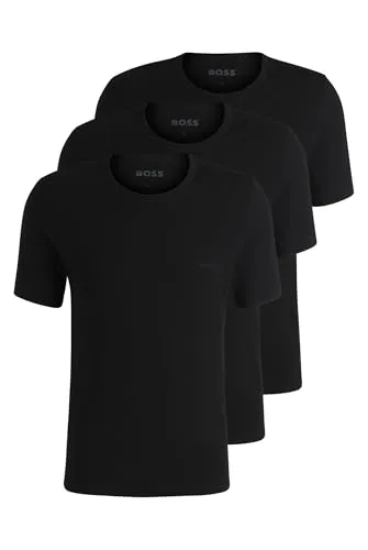 BOSS Herren T-Shirt New - Schwarz1, XXL - T-Shirts für Herren: BOSS Round-Neck im 3er Pack, aus 100% BCI Baumwolle für höchsten Tragekomfort und nachhaltige Produktion.