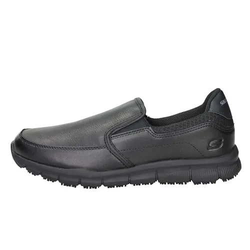 Skechers Herren NAMPA Groton Slipper - Bequemer Black Synthetic/Pu, 45 EU - Slipper & Mokassins für Herren mit EN ISO 20347:2012 Zertifizierung, Memory-Schaum für höchsten Komfort und rutschfester Sohle für Sicherheit.