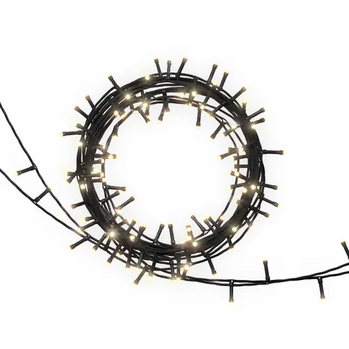 Hombli Smarte Lichterkette 20m - Weiß-Schwarz - Weihnachtsbeleuchtung für drinnen und draußen, 20m mit 200 LEDs, stufenlos dimmbar und per App steuerbar – ideal für festliche Stimmung das ganze Jahr über.