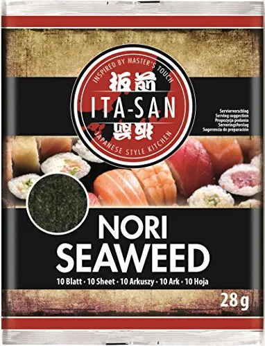[ 28g (10 Blatt) ] ITA-SAN Nori Seetang getrocknet und geröstet NORI SEEWEED, ganzes Blatt