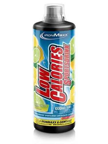 IronMaxx Low Calories Sportsdrink, 1000 ml Flasche, Zitrone-Limette