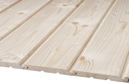 Profilholz Fichte Tanne Standard B-Sortierung Schrägprofil 200 x 12,1 cm 14 mm - Profilhölzer & Leisten, ideal für kreative Bauprojekte mit robuster Fichte-Tanne in praktischer Schrägprofil-Form.