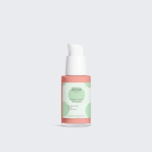 Zero Skin - Peptide Serum 30 ml, Phytosterole Hyaluronsäure Ginkgo – straffend glättend – vegan – für trockene und reife Haut