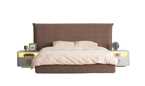 Luxusbett Designbett Bettenanlage Bettrahmen Schlafzimmer Bett Nachttisch 3tlg.