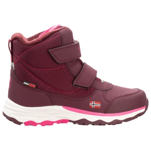 Trollkids Winterboots "Hafjell" in Rot, Größe 40 - Wanderschuhe für Kinder, wasserdicht mit Fleece-Fütterung und Klettverschluss für einfaches Anziehen - ideal für winterliche Abenteuer.