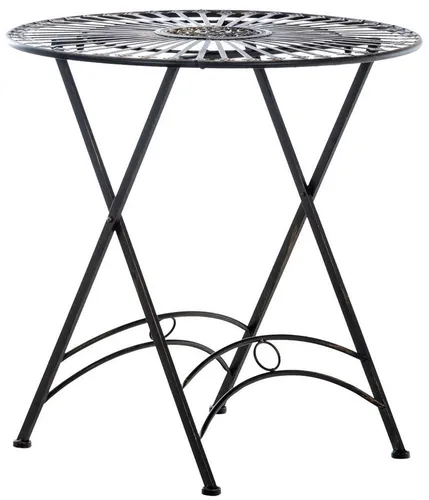 TPFGarden Gartentisch Thegel - Hochwertiger Bistrotisch für Garten & Terrasse - Stabiler Metalltisch aus handgefertigtem Eisen mit nostalgischem Design und antiker Patina, ideal für Garten, Balkon oder Terrasse.
