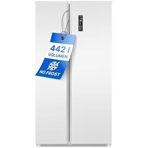 Bomann SBS 7344 Stand Side-by-Side Kombination - Kühlschrank mit 442 L, Total No Frost-Funktion für müheloses Abtauen, Schnellkühl- und Schnellgefrierfunktion für frische Lebensmittel im Handumdrehen.