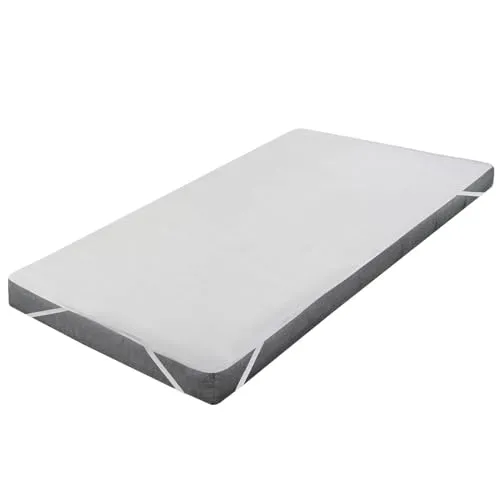 Montafox Matratzenschoner 90 x 200cm | Matratzenauflage | Matratzenschutz | Wasserdicht | Atmungsaktiv | Inkontinenzunterlage | Bettunterlage | Bettlaken | Topper Schoner | Waschbar | 4 Eckgummis