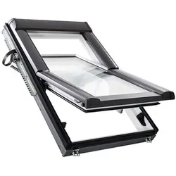 Roto Schwingfenster Konfigurator Designo R6 K200 Kunststoff Aluminium Dachfenster, Hitzeschutzbeschichtung, 134x98 cm (13/9),2-fach Verglasung,gut (Uw 1,1)