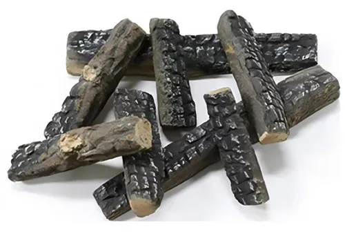 8er-Set Keramikholz Dekoholz Bio-Ethanol Kamin Holz Ofen Holzscheite Kaminholz