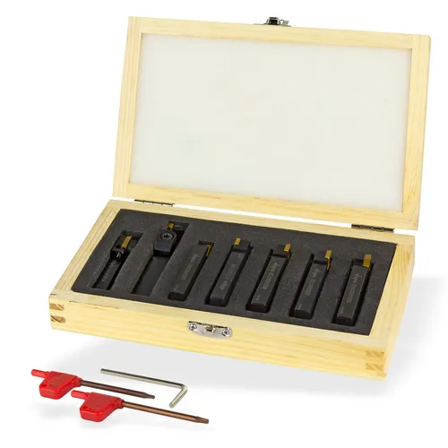 Drehstahl Drehmeißel Set 7tlg. 8x10 mm für Drehbank Drehmaschine Drechselbank