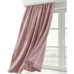 Beautex Samt Verdunkelungsvorhang in Rosa - 140x225 cm - Gardinen aus 100% Polyester, stark abdunkelnd und blickdicht, ideal für Schlafzimmer und Wohnzimmer, Pflegeleicht bis 30 Grad waschbar.